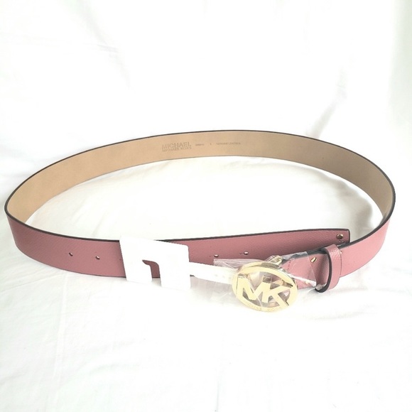 NWT authentic MK genuine leather gold buckle belt - Picture 3 of 5